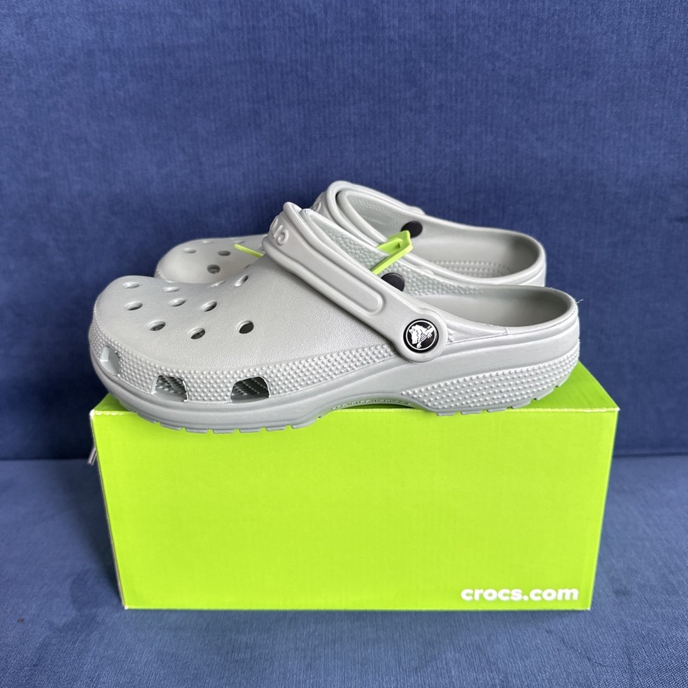 Crocs Classic Clog Kids J6 Gray Green Moss Youth Size 6  NIB